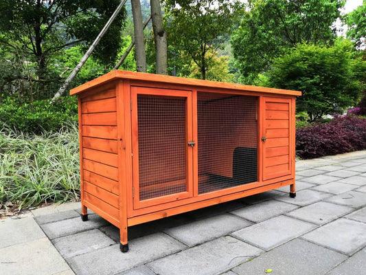 YES4PETS XXL Rabbit Hutch Guinea Pig Cage , Ferret cage Chicken Coop W Pull Out Tray 150x60x75 cm Pet Care > Coops & Hutches YES4PETS