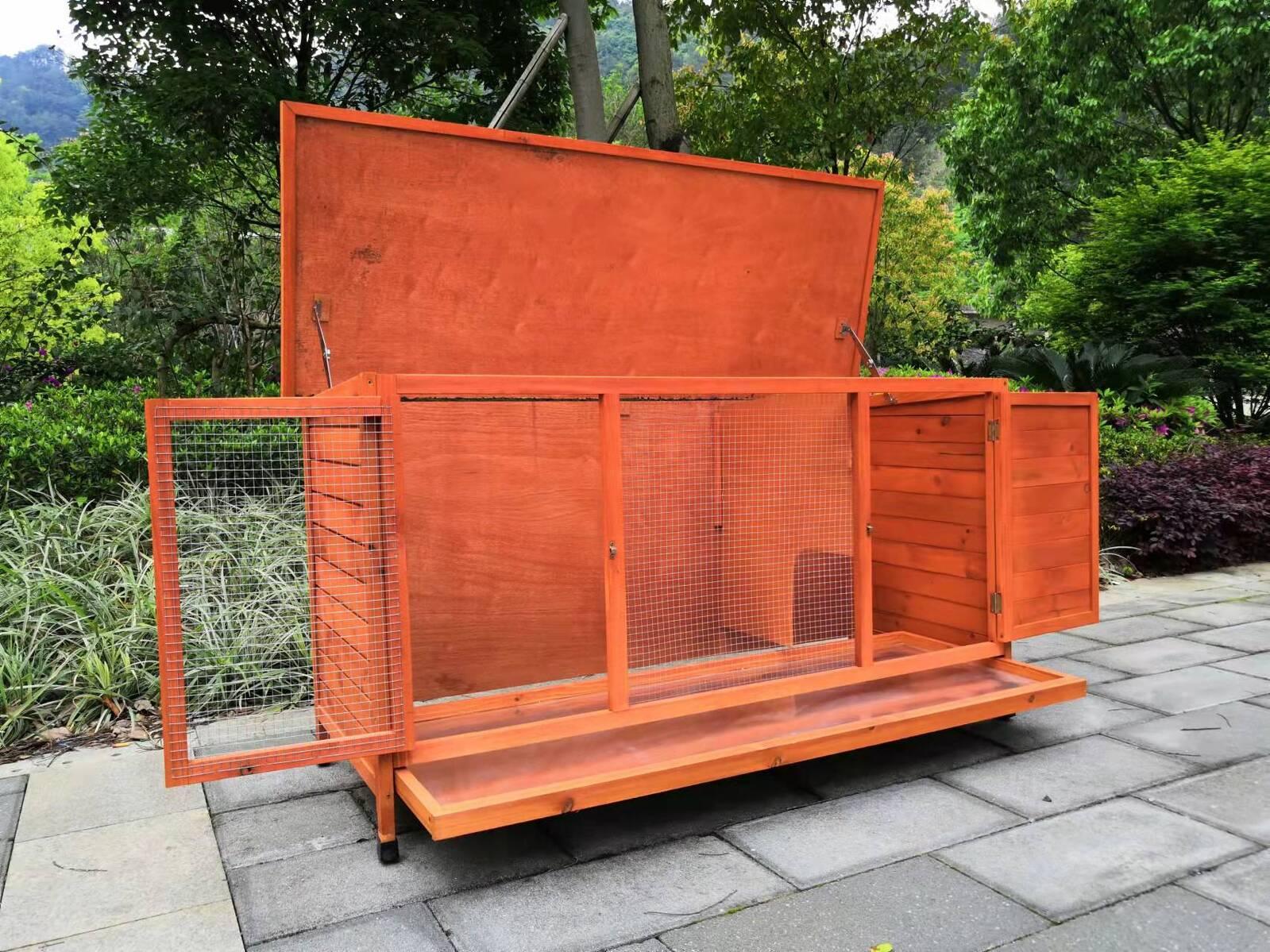 YES4PETS XXL Rabbit Hutch Guinea Pig Cage , Ferret cage Chicken Coop W Pull Out Tray 150x60x75 cm Pet Care > Coops & Hutches YES4PETS