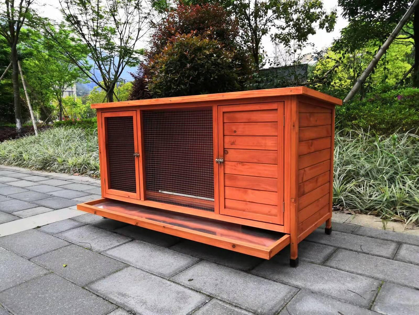 YES4PETS XXL Rabbit Hutch Guinea Pig Cage , Ferret cage Chicken Coop W Pull Out Tray 150x60x75 cm Pet Care > Coops & Hutches YES4PETS