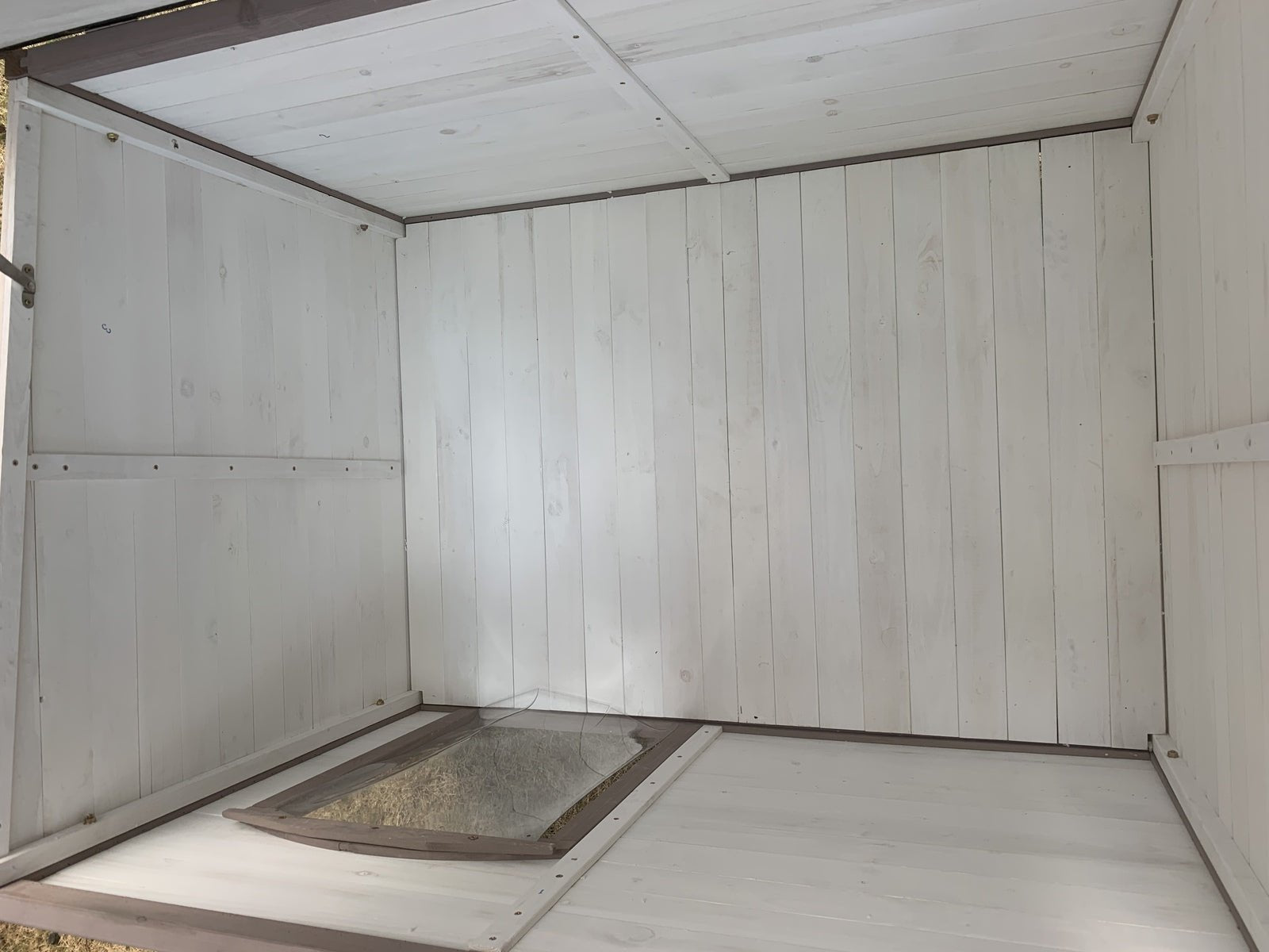 YES4PETS XXL Timber Pet Dog Kennel House Puppy Wooden Timber Cabin With Stripe White Wooden Dog Kennel YES4PETS