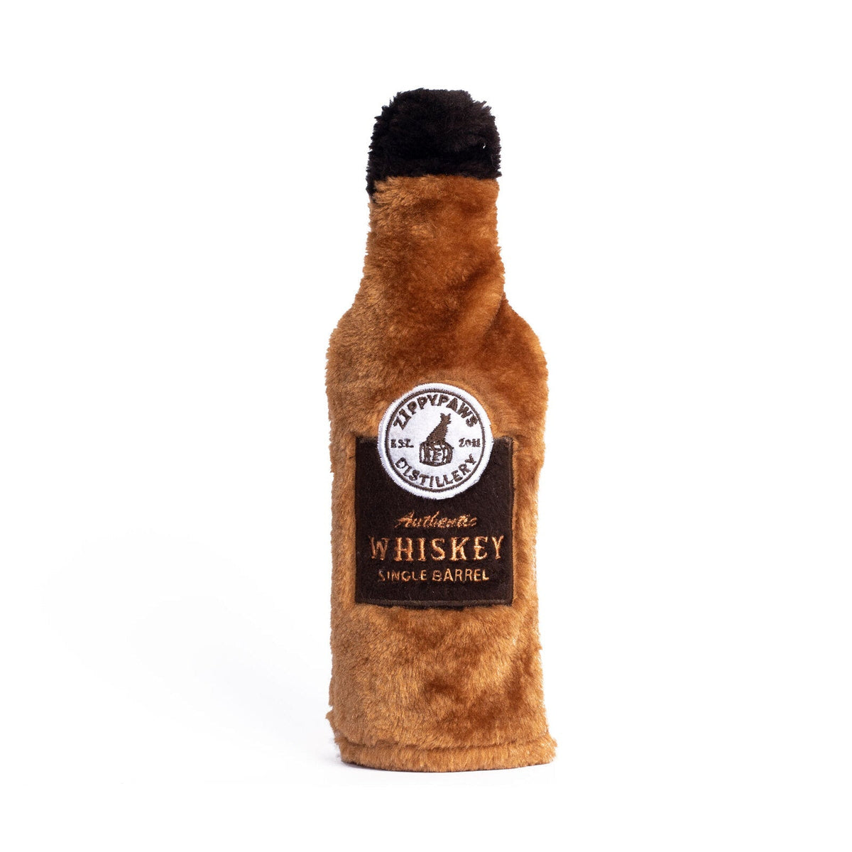 Zippy Paws Happy Hour Crusherz Bottle Dog Toy - Whiskey Dog toys zippy paws Whiskey