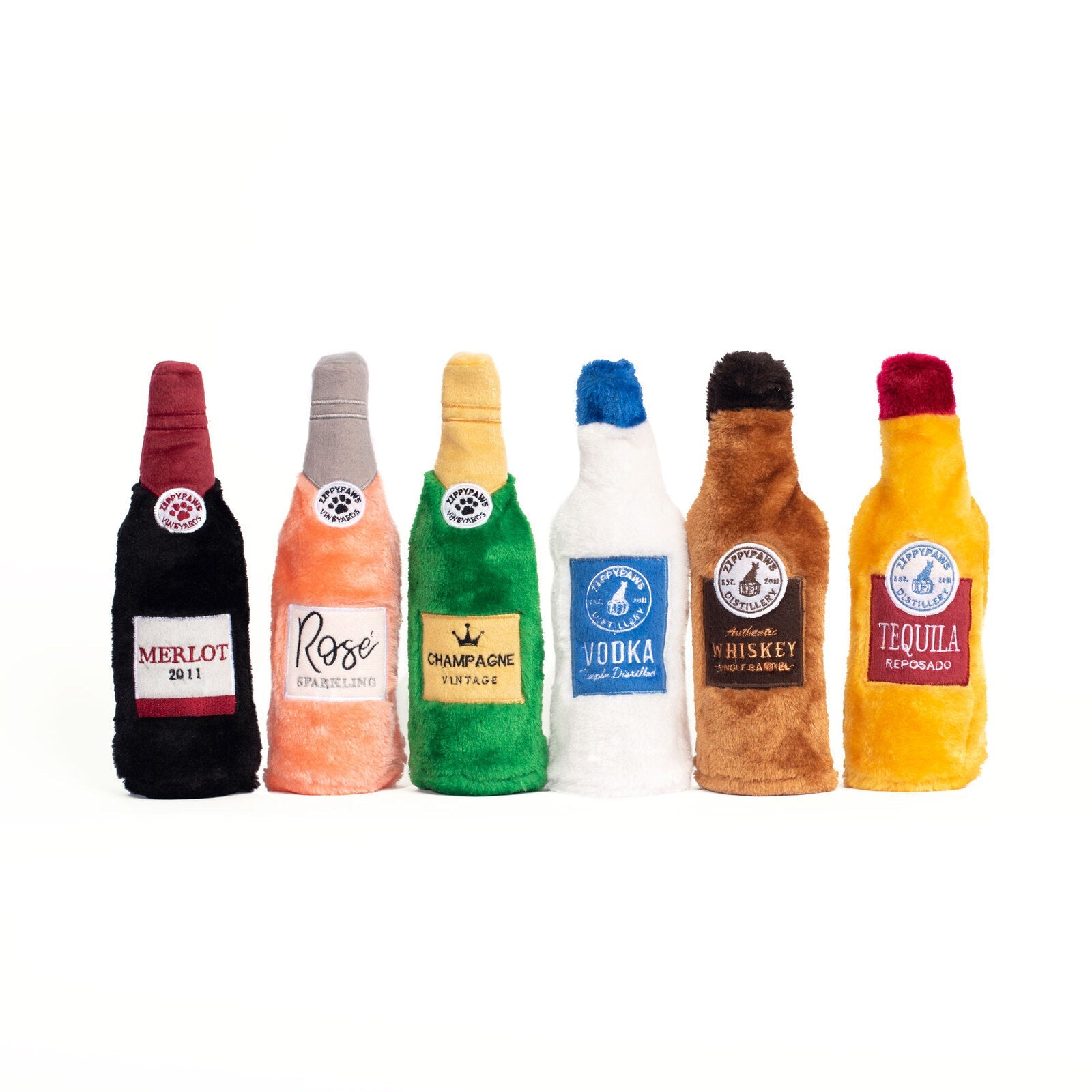 Zippy Paws Happy Hour Crusherz Bottle Dog Toy - Whiskey Dog toys zippy paws