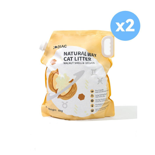 ZODIAC Natural Way Walnut Shell & Cassava Cat Litter 6Kgx2 Pet Care > Cleaning & Maintenance Zodiac