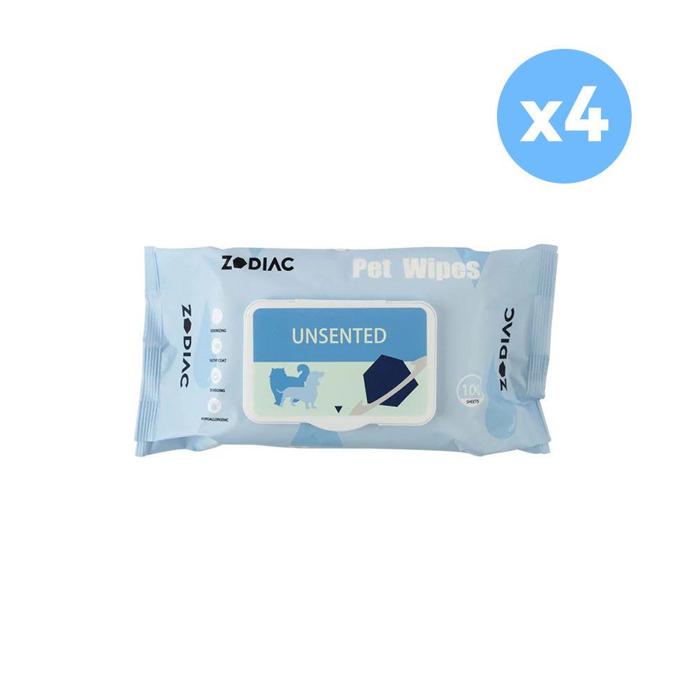 ZODIAC Unscented Pet Wipes 100 Pcs/Bag X4 Pet Care > Cleaning & Maintenance Zodiac
