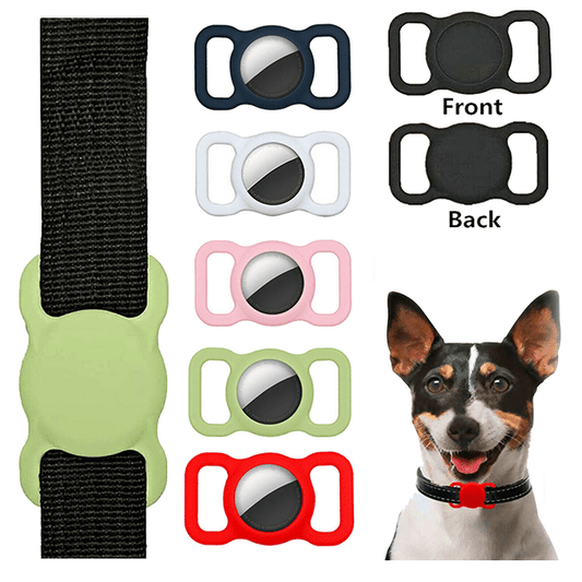 Silicone Pet Protective Case for Airtag Loop Apple GPS Finder Dog Cat Collar AU black Pet Care > Dog Supplies Industrial