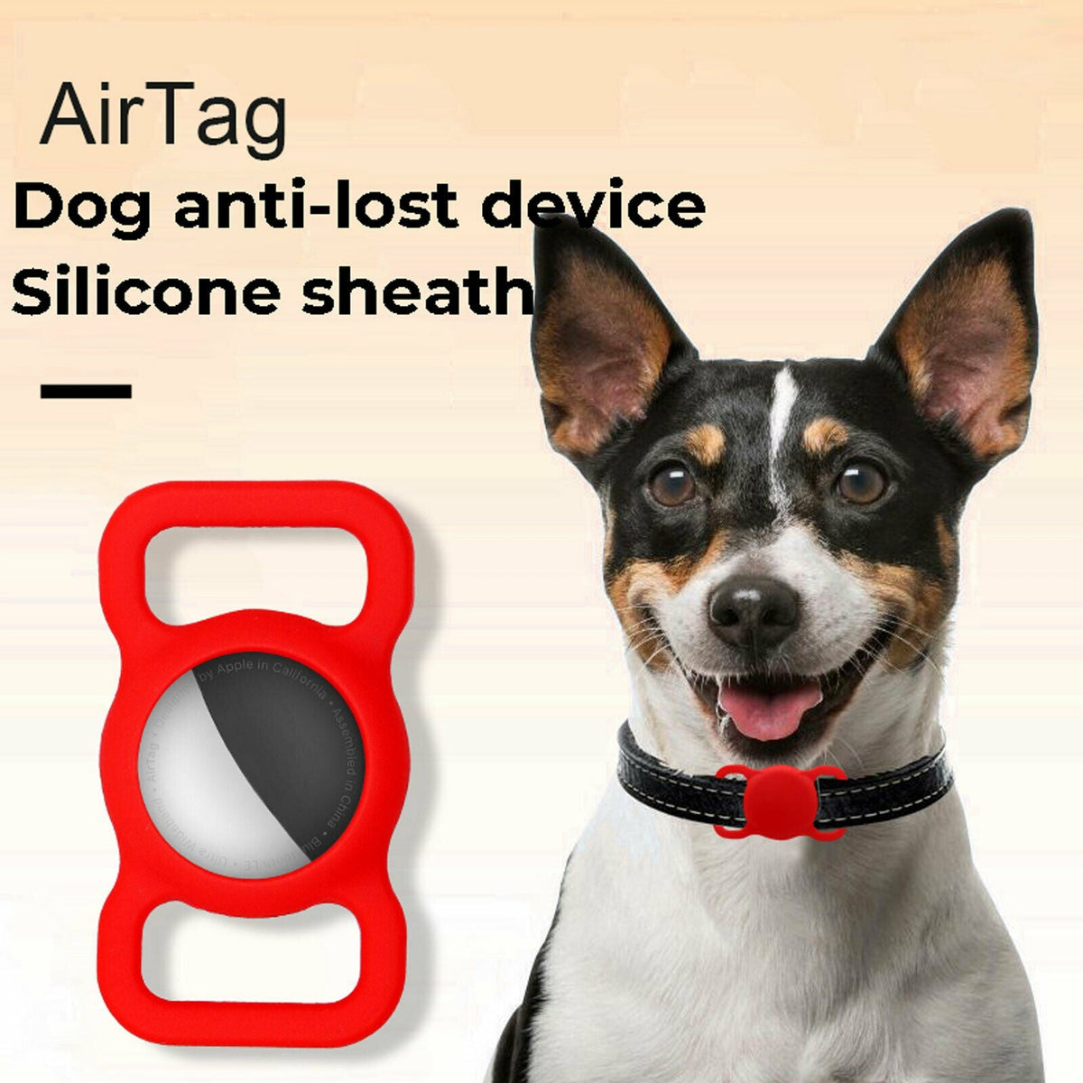 Silicone Pet Protective Case for Airtag Loop Apple GPS Finder Dog Cat Collar AU black Pet Care > Dog Supplies Industrial